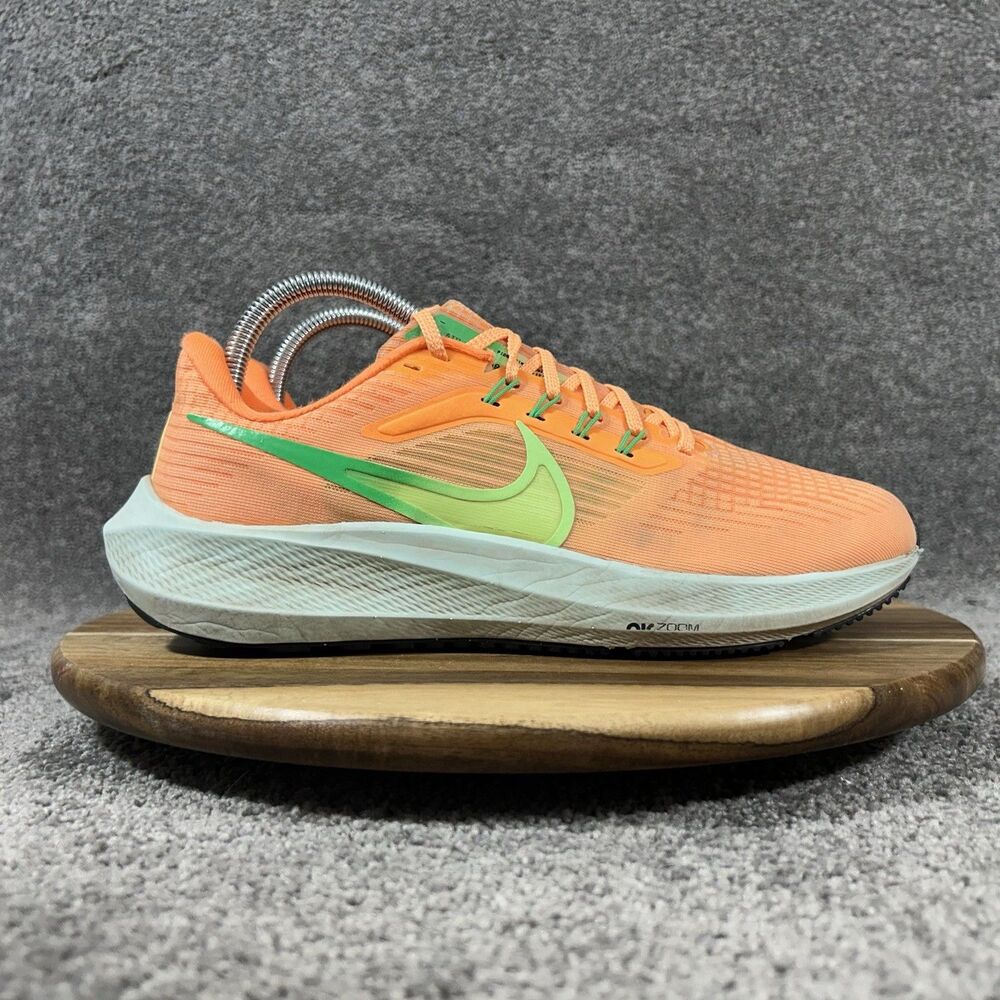 Nike Air Zoom Pegasus 39 DH4072-800 Women’s Sz 8.5 Peach Orange Green Shoes Used